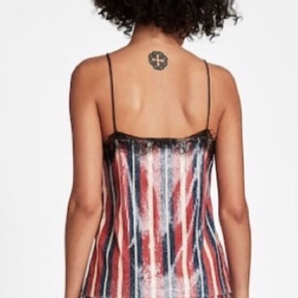 Zara Basic Sequin Patriotic Stripe Tank NEW - Picture 3 of 12